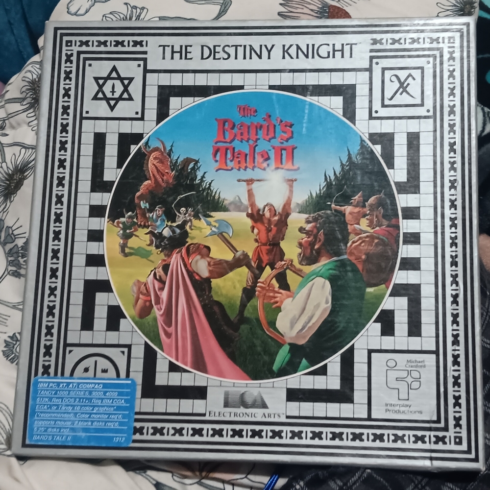 1988 The Bard's Tale II: The Destiny Knight W/Clue Book Tandy IBM Compaq  NEW